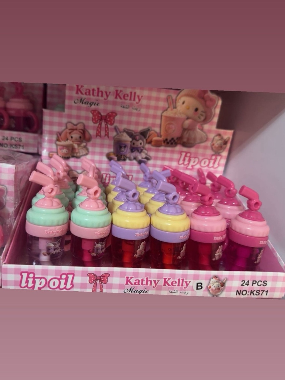 Kathy Kelly Lip Oil Trio — Pink, Mint & Lavender